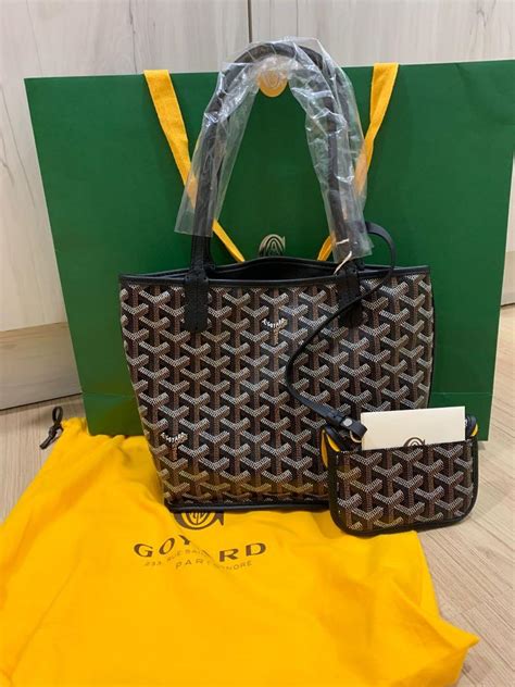 goyard mini bag anjou|authentic Goyard anjou mini black.